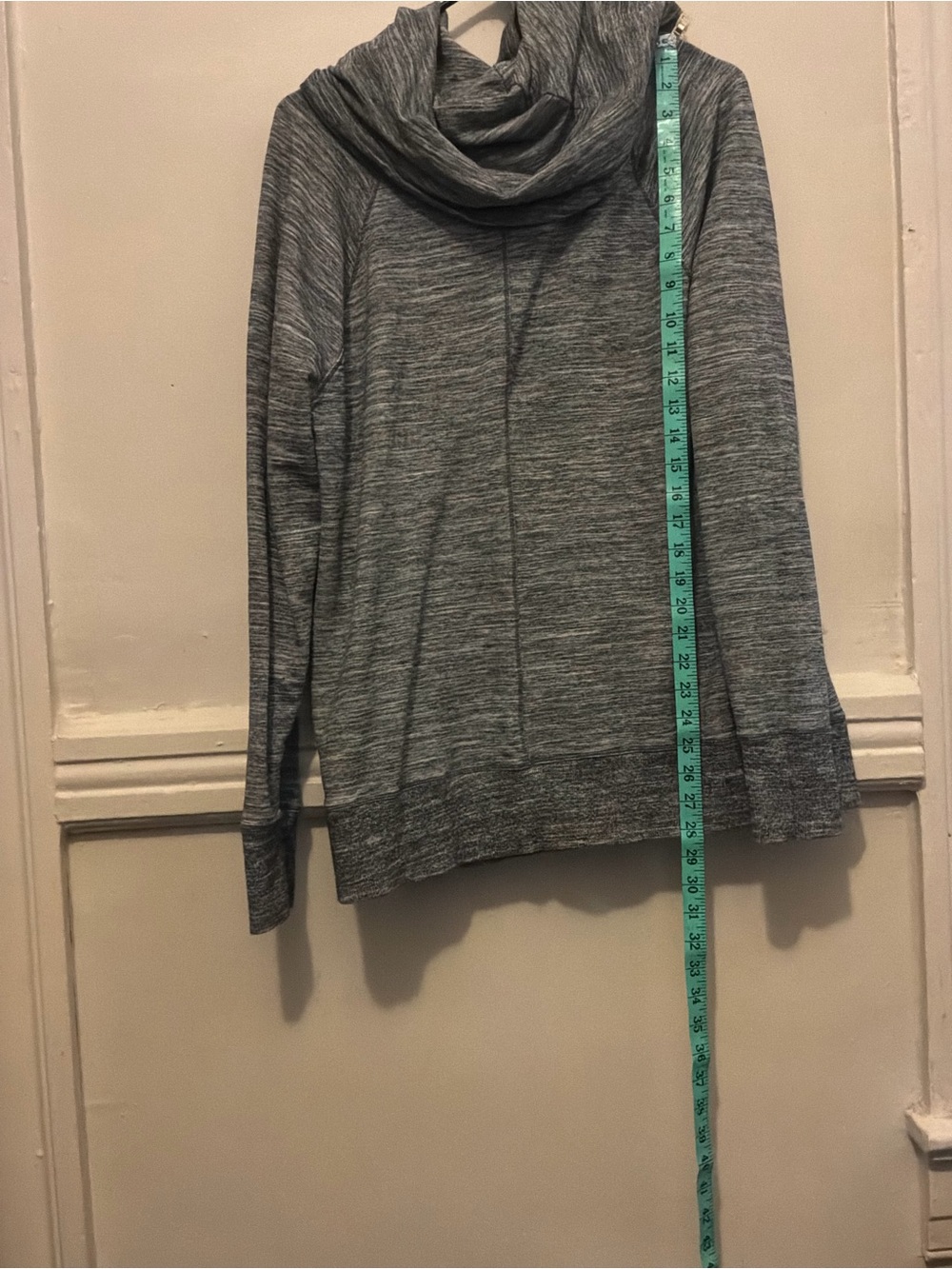 L.L. Bean Women's Heather Gray Cowl Neck Pullover